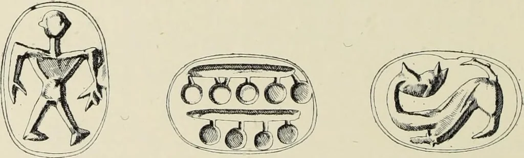 An illustration from Cretan pictographs and prae-Phoenician script : with an account of a sepulchral deposit at Hagios Onuphrios near Phaestos in its relation to primitive Cretan and Aegean culture, 1895, leaf 81