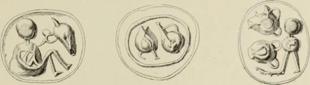 An illustration from Cretan pictographs and prae-Phoenician script : with an account of a sepulchral deposit at Hagios Onuphrios near Phaestos in its relation to primitive Cretan and Aegean culture, 1895, leaf 82