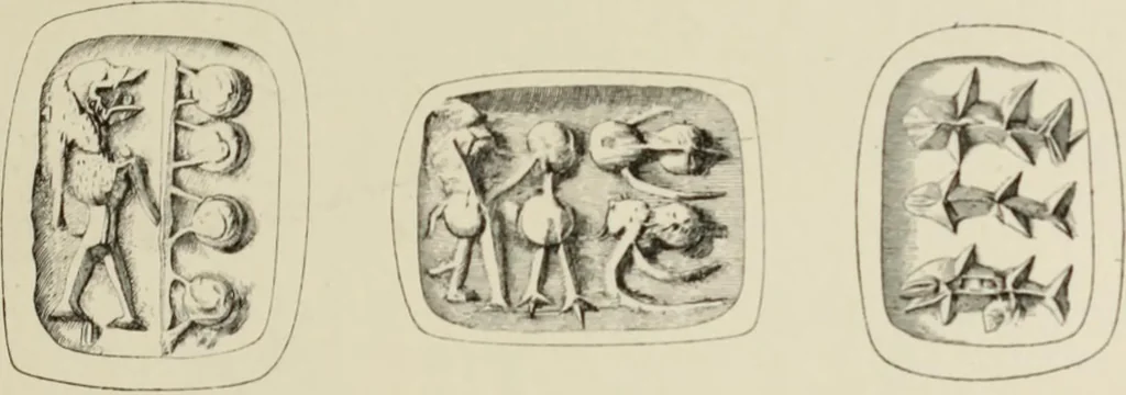 An illustration from Cretan pictographs and prae-Phoenician script : with an account of a sepulchral deposit at Hagios Onuphrios near Phaestos in its relation to primitive Cretan and Aegean culture, 1895, leaf 82