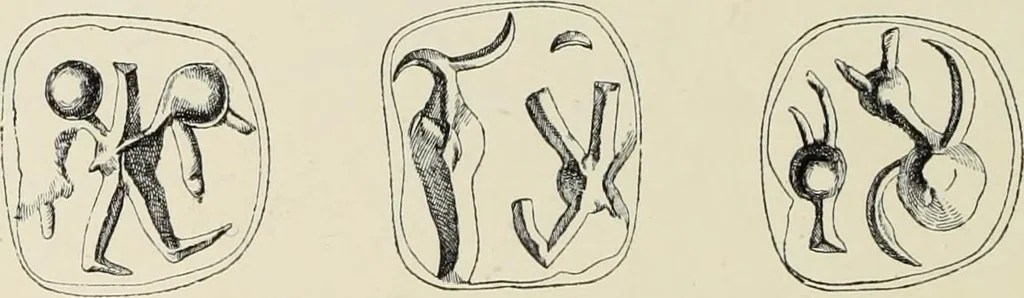 An illustration from Cretan pictographs and prae-Phoenician script : with an account of a sepulchral deposit at Hagios Onuphrios near Phaestos in its relation to primitive Cretan and Aegean culture, 1895, leaf 83