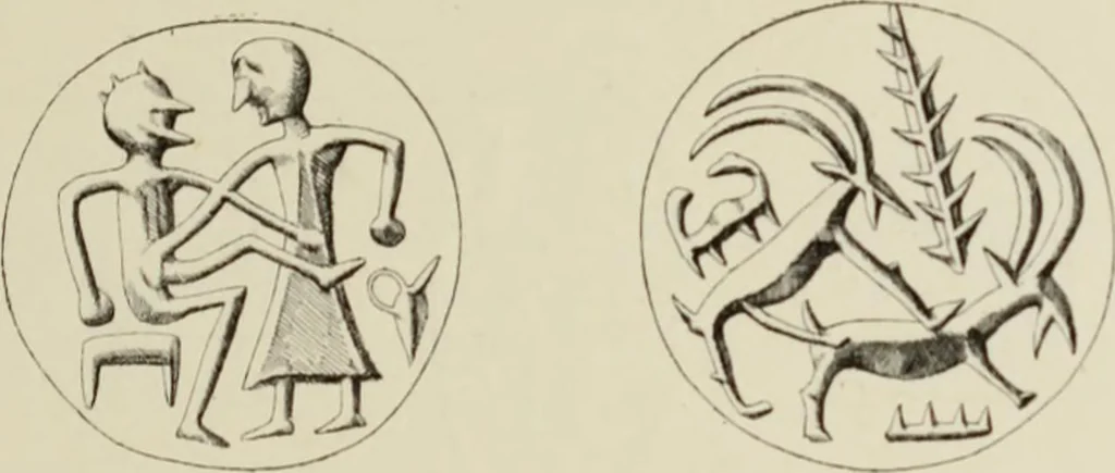 An illustration from Cretan pictographs and prae-Phoenician script : with an account of a sepulchral deposit at Hagios Onuphrios near Phaestos in its relation to primitive Cretan and Aegean culture, 1895, leaf 86