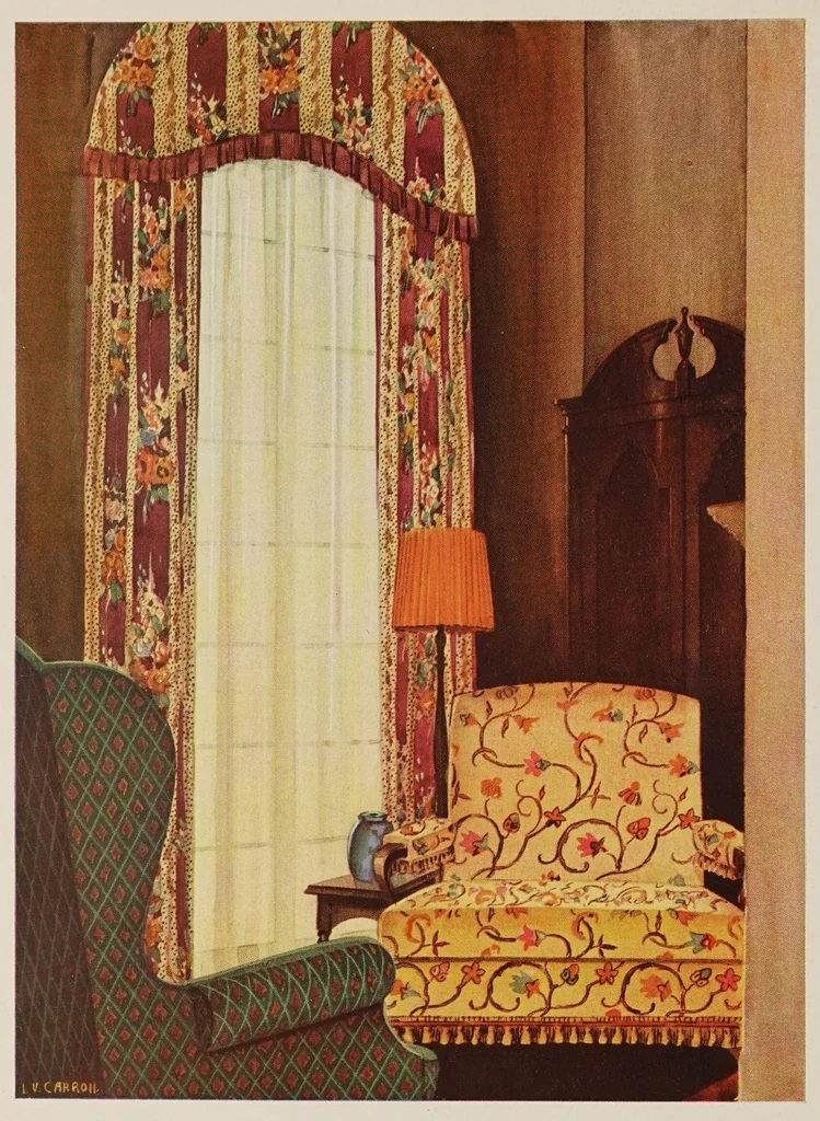 An illustration from Cretonnes and their decorative uses, 1930, leaf 4