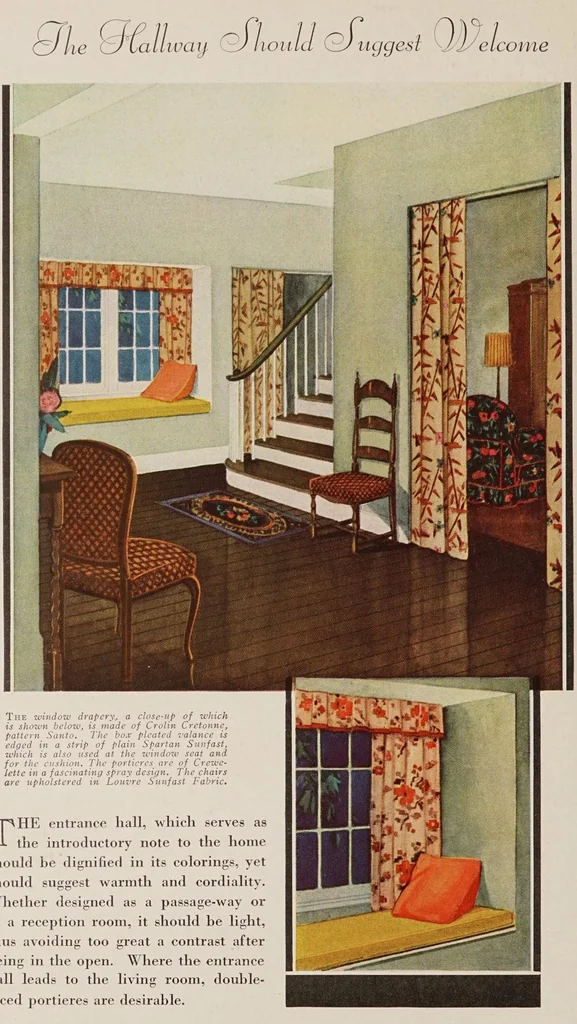 An illustration from Cretonnes and their decorative uses, 1930, leaf 8