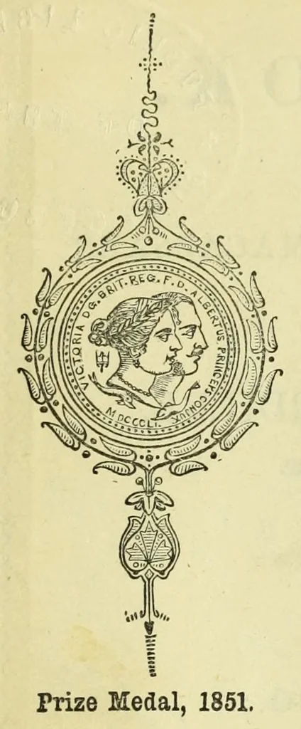 An illustration from The crochet book, seventeenth series, containing the prize medal antimacassars in raised crochet, 1870, leaf 8