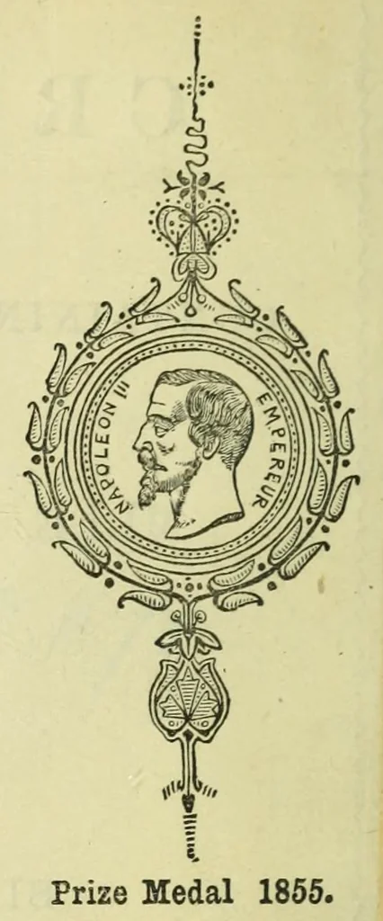 An illustration from The crochet book, seventeenth series, containing the prize medal antimacassars in raised crochet, 1870, leaf 8