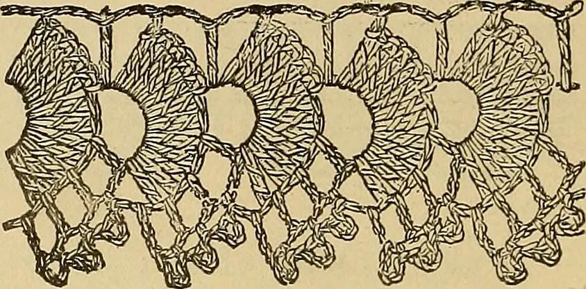 An illustration from Crochet series. No. 1-5, 1883, leaf 123