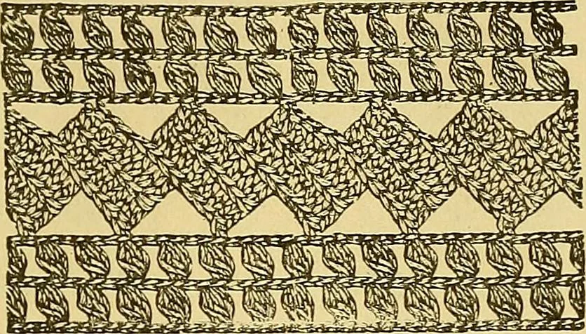 An illustration from Crochet series. No. 1-5, 1883, leaf 130