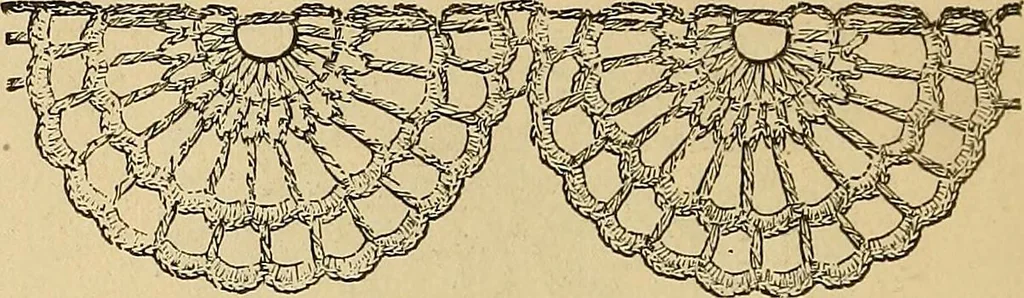 An illustration from Crochet series. No. 1-5, 1883, leaf 131