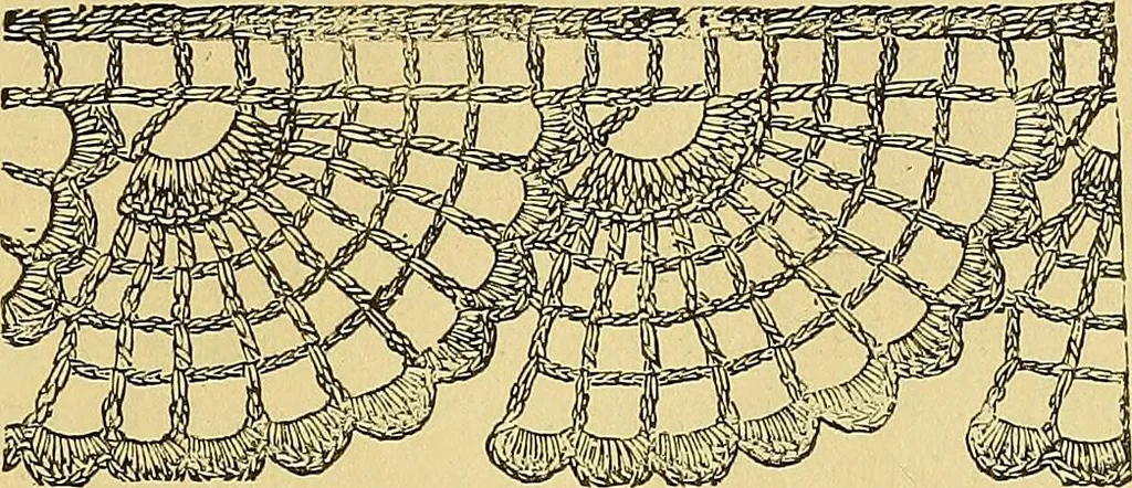 An illustration from Crochet series. No. 1-5, 1883, leaf 132