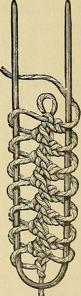 An illustration from Crochet series. No. 1-5, 1883, leaf 151