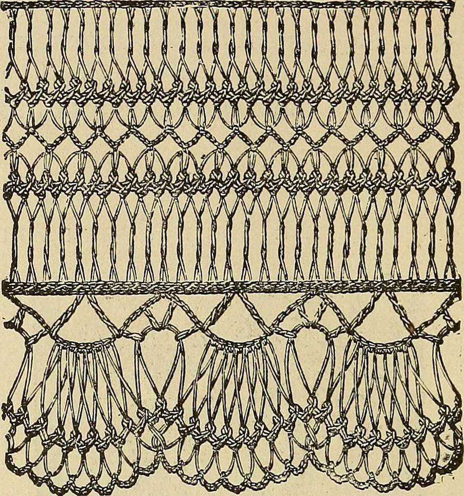 An illustration from Crochet series. No. 1-5, 1883, leaf 157