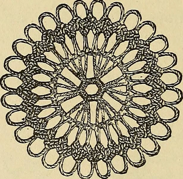 An illustration from Crochet series. No. 1-5, 1883, leaf 159