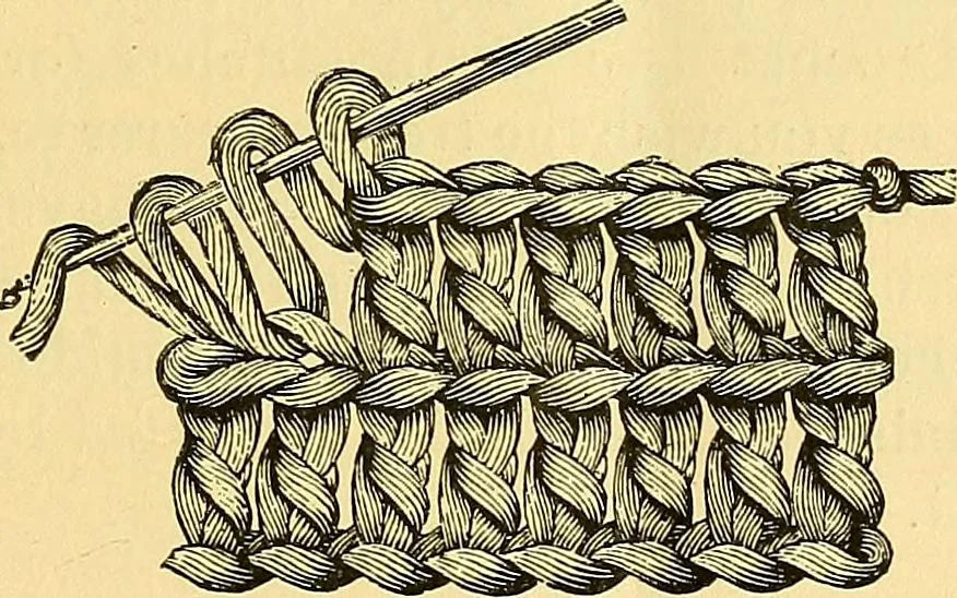 An illustration from Crochet series. No. 1-5, 1883, leaf 16