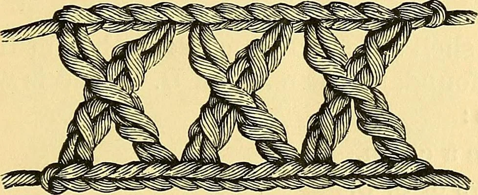 An illustration from Crochet series. No. 1-5, 1883, leaf 16