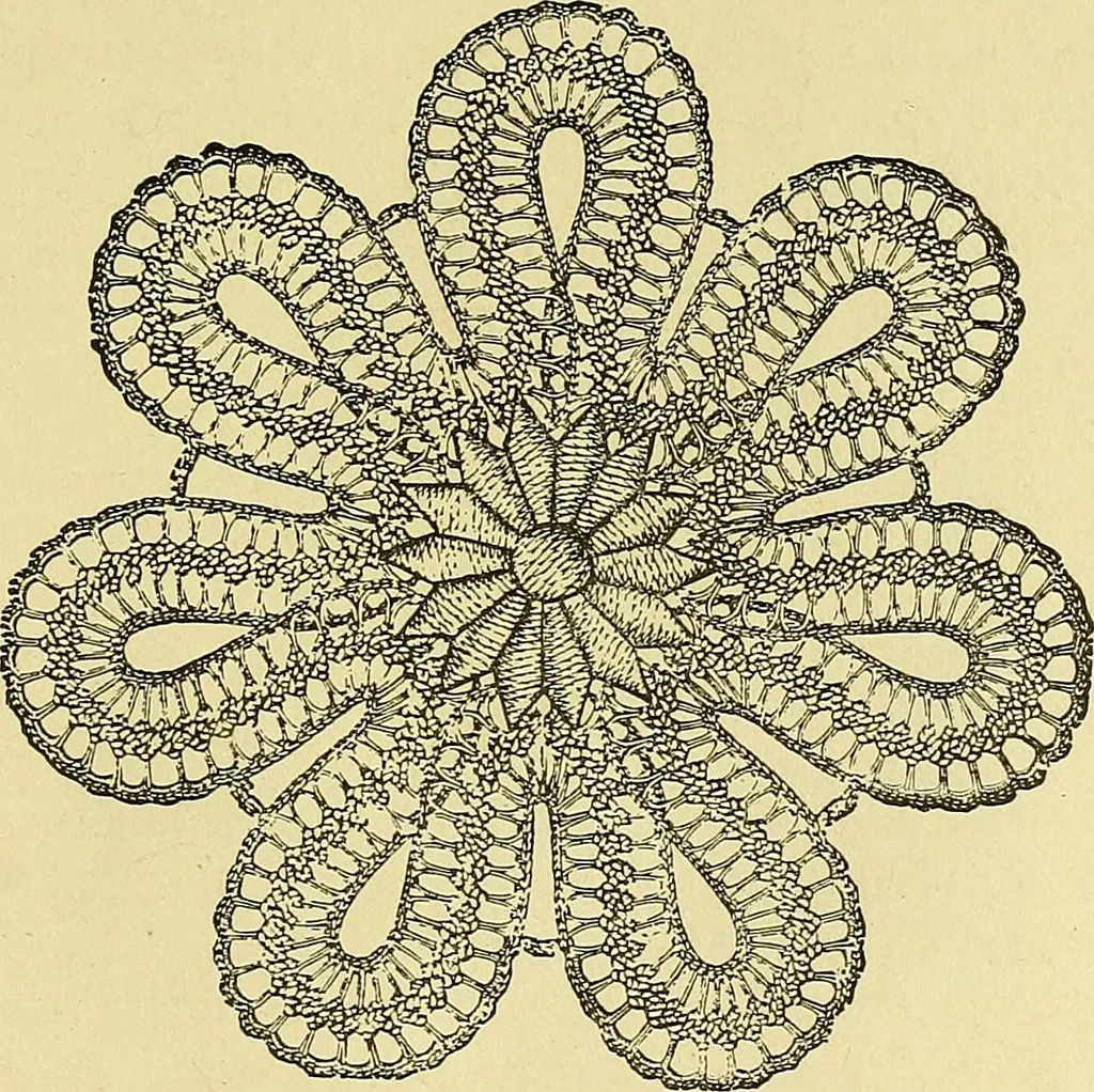 An illustration from Crochet series. No. 1-5, 1883, leaf 160