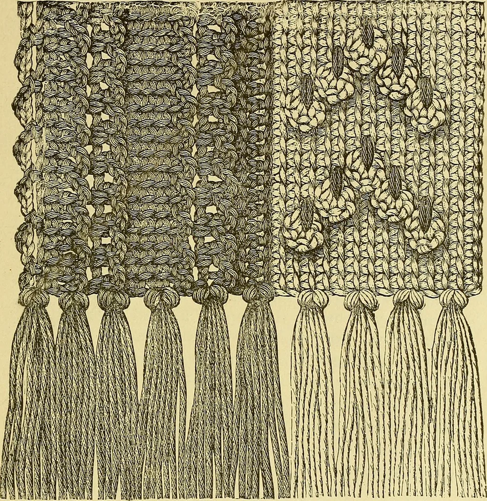 An illustration from Crochet series. No. 1-5, 1883, leaf 166