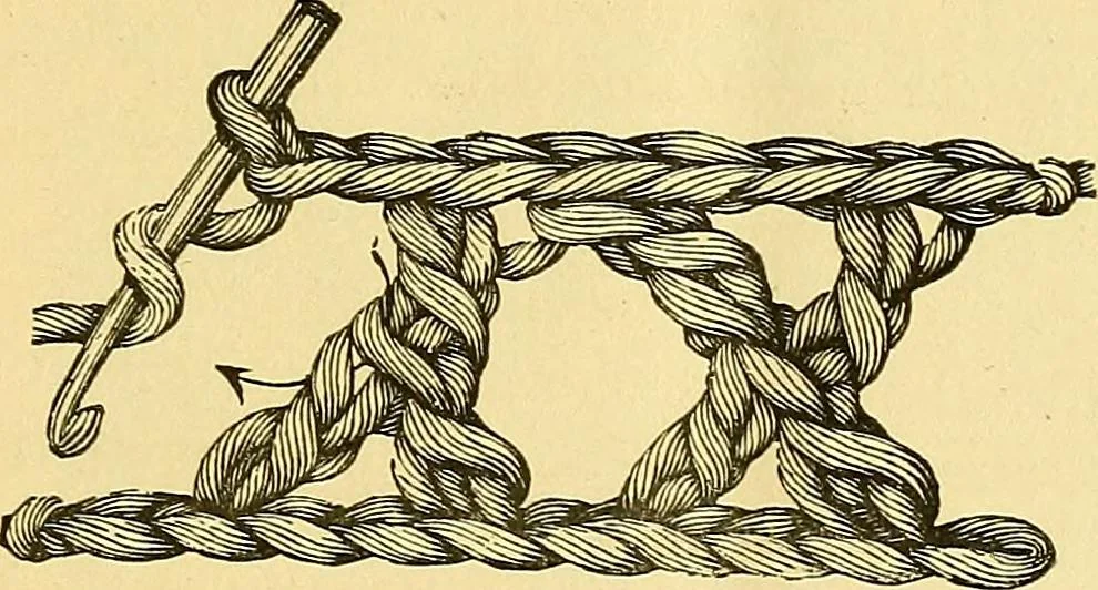 An illustration from Crochet series. No. 1-5, 1883, leaf 18