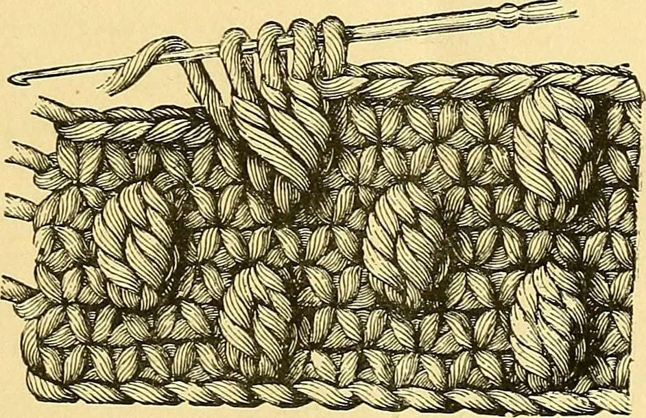 An illustration from Crochet series. No. 1-5, 1883, leaf 18