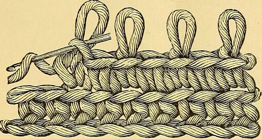 An illustration from Crochet series. No. 1-5, 1883, leaf 22