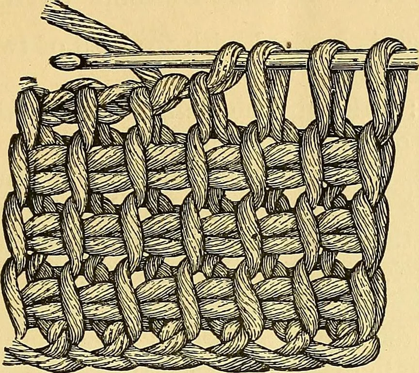 An illustration from Crochet series. No. 1-5, 1883, leaf 24