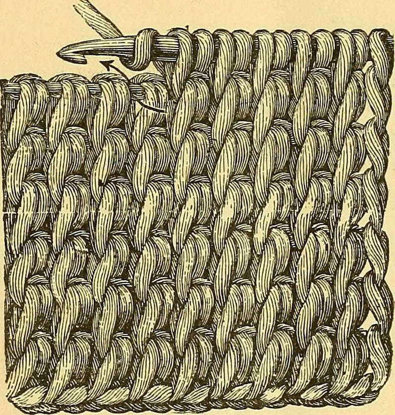 An illustration from Crochet series. No. 1-5, 1883, leaf 24