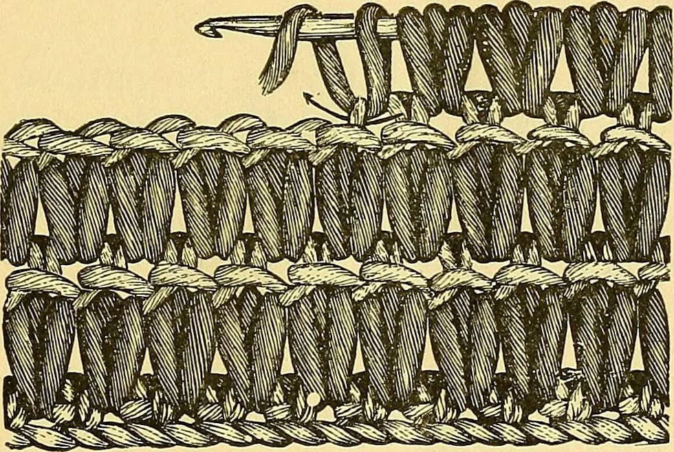 An illustration from Crochet series. No. 1-5, 1883, leaf 26