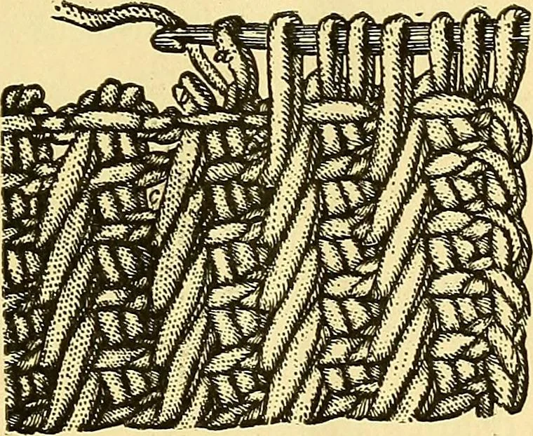 An illustration from Crochet series. No. 1-5, 1883, leaf 28