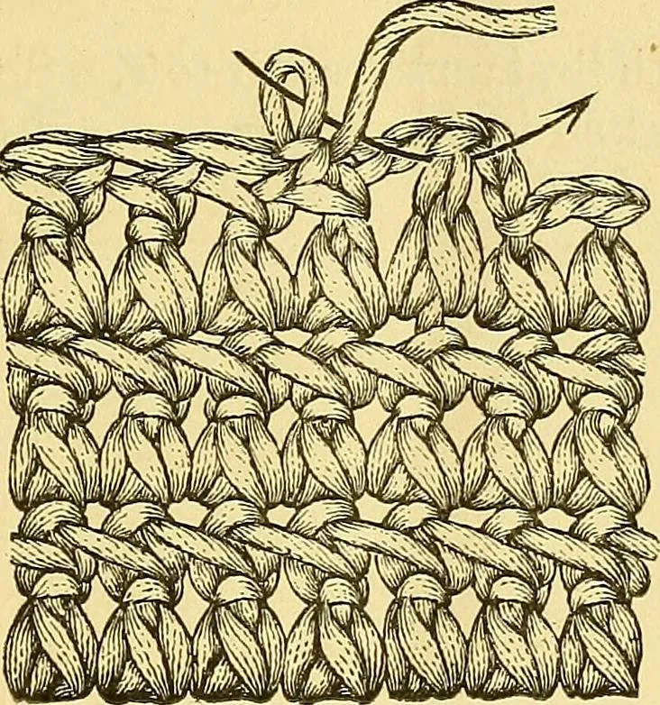 An illustration from Crochet series. No. 1-5, 1883, leaf 30