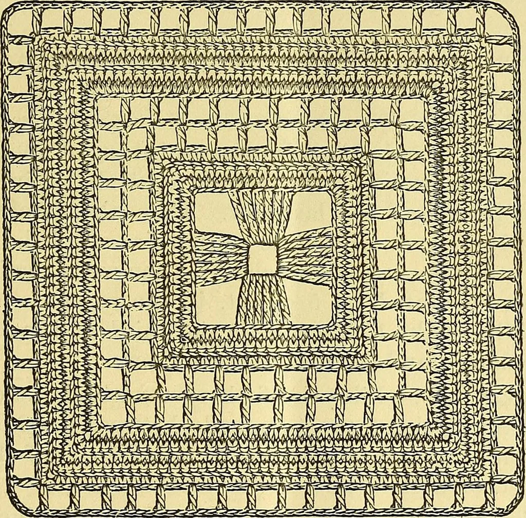 An illustration from Crochet series. No. 1-5, 1883, leaf 64