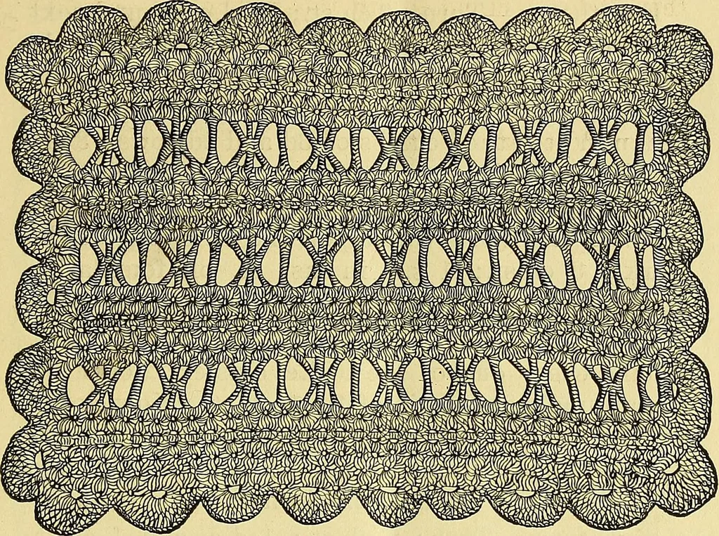 An illustration from Crochet series. No. 1-5, 1883, leaf 66