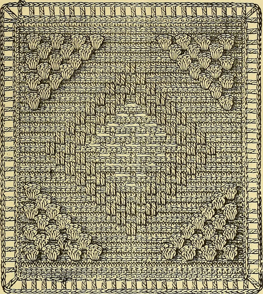 An illustration from Crochet series. No. 1-5, 1883, leaf 68