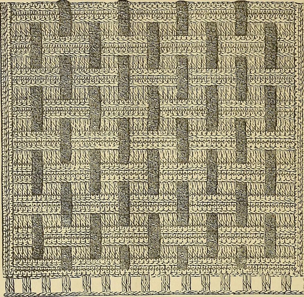 An illustration from Crochet series. No. 1-5, 1883, leaf 87