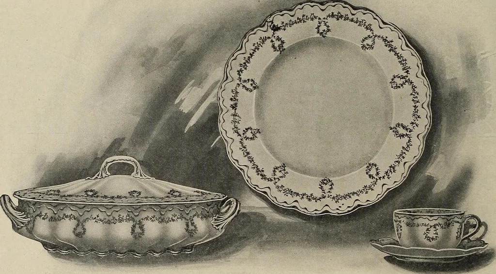 An illustration from Crockery & glass journal, 1875, leaf 413