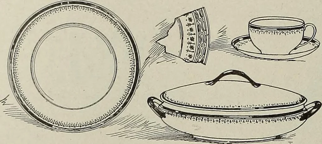 An illustration from Crockery & glass journal, 1875, leaf 605