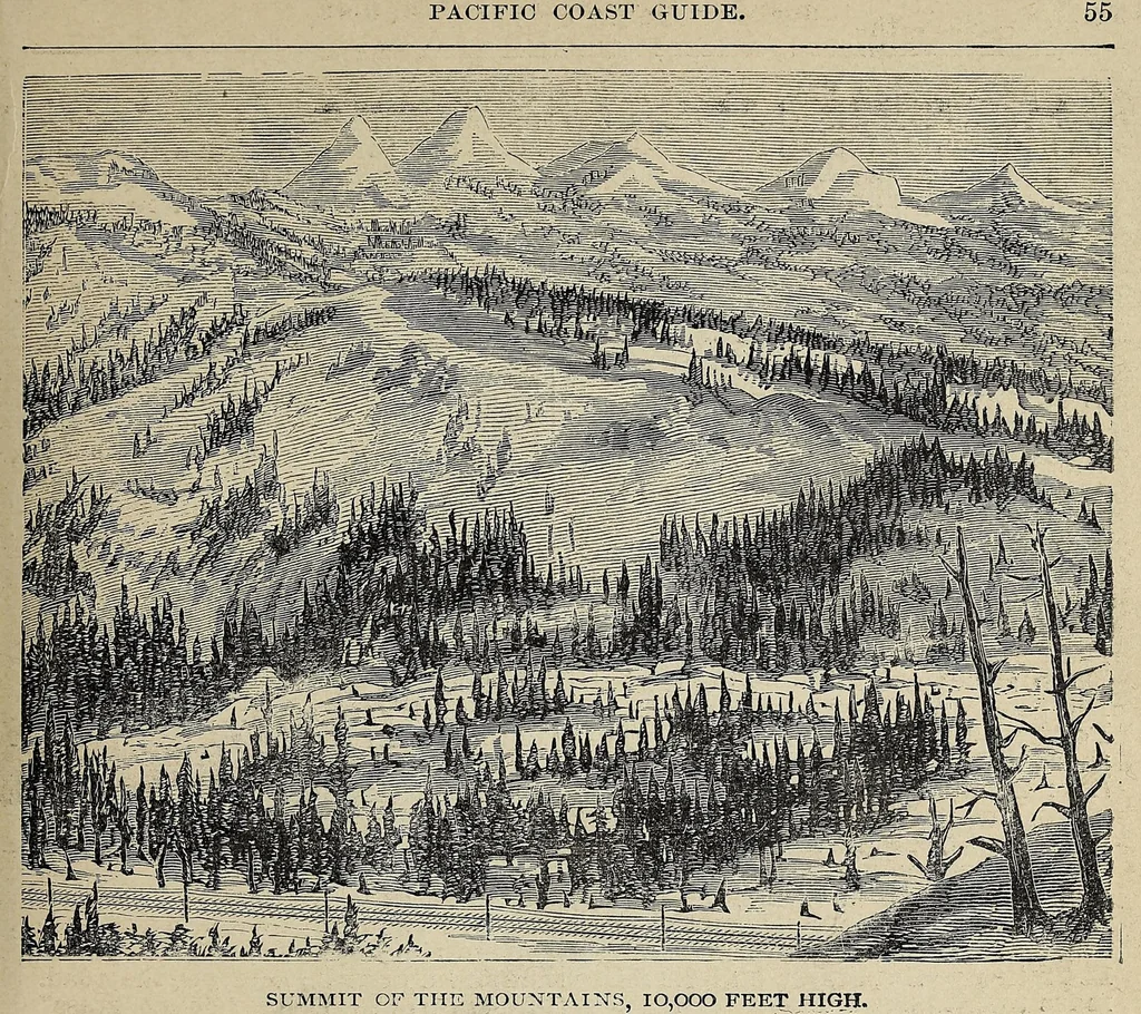 An illustration from Crofutt's new Overland tourist, and Pacific Coast guide ... over the Union, Kansas, Central and Southern Pacific Railroads, their branches and connections, by rail, water and stage .., 1883, leaf 77