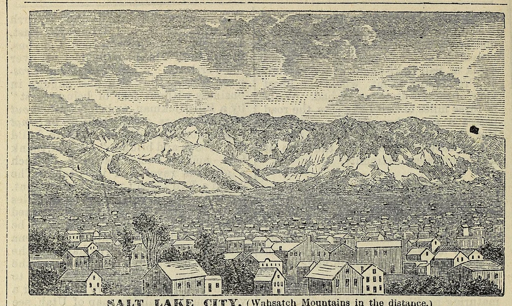 An illustration from Crofutt's trans-continental tourist's guide : containing a full and authentic description of over five hundred cities, towns, villages, stations, government forts and camps, mountains, lakes, rivers, sulphur, soda and hot springs, scenery, watering places, summer resorts ... : over the Union Pacific railroad, Central Pacific railroad of Cal., their branches and connections by stage and water : from the Atlantic to the Pacific Ocean : illustrated, 1872, leaf 126
