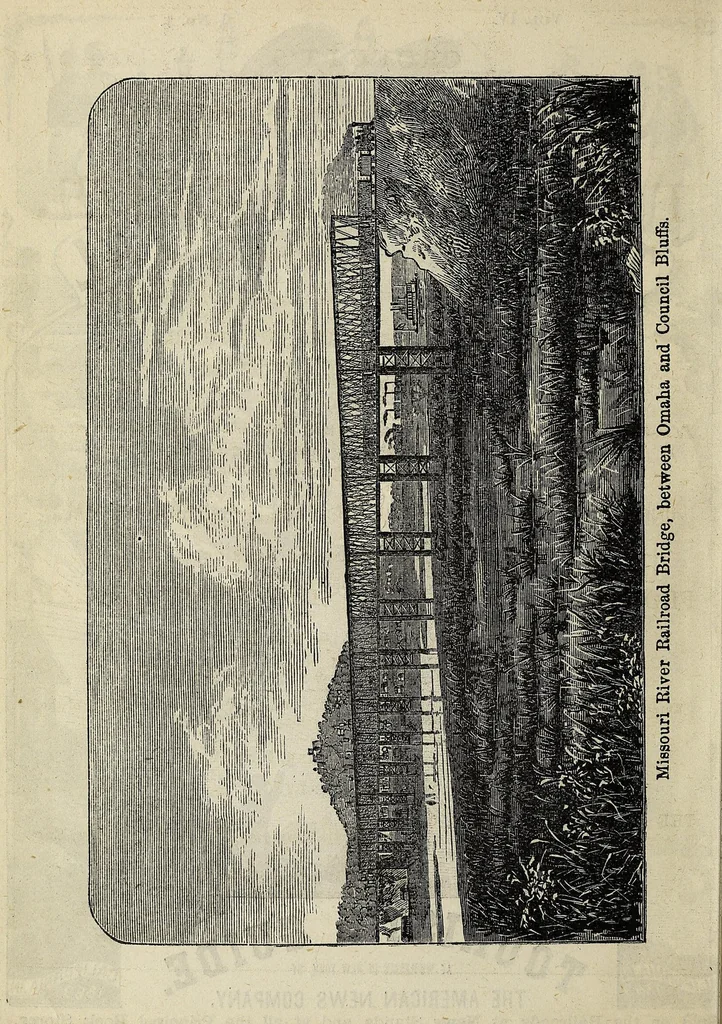 An illustration from Crofutt's trans-continental tourist's guide : containing a full and authentic description of over five hundred cities, towns, villages, stations, government forts and camps, mountains, lakes, rivers, sulphur, soda and hot springs, scenery, watering places, summer resorts ... : over the Union Pacific railroad, Central Pacific railroad of Cal., their branches and connections by stage and water : from the Atlantic to the Pacific Ocean : illustrated, 1872, leaf 6