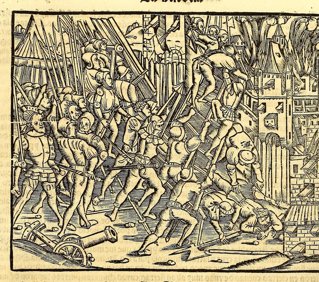 An illustration from Cronica de la Nueua España : con la conquista de Mexico, y otras cosas notables: hechas por el valeroso Hernando Cortes, ., 1554, leaf 126