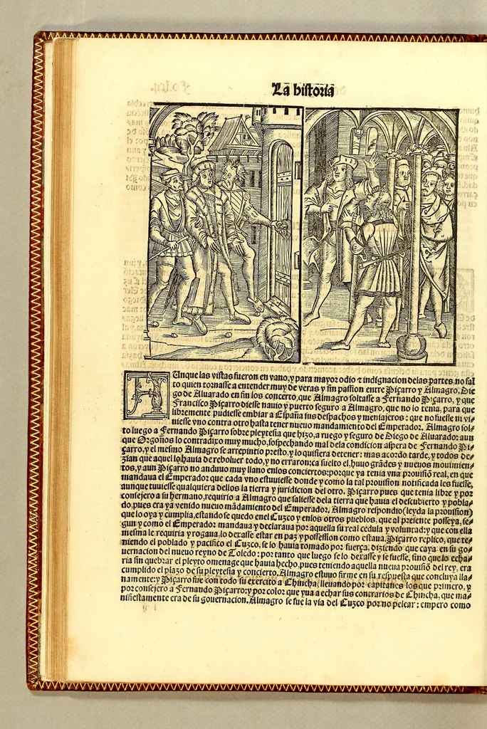 An illustration from Cronica de la Nueua España : con la conquista de Mexico, y otras cosas notables: hechas por el valeroso Hernando Cortes, ., 1554, leaf 138