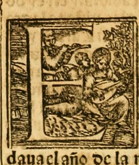 An illustration from Cronica del muy valeroso rey don Fernando, visnieto del sancto rey don Fernádo que gano a Seuilla : Nieto del rey dõ Alonso que fue par [?] emperador, [?] hizo el libro de las Sicte partidas y fue hijo del rey dõ Sancho el B[?]auo : Cuyas cronicas estan impressas : [?] y fue padre del rey dõ Alõso Onzeno q gano las Algeziras : Y abuelo del rey don Pedro : Cuyas cronicas tambie estan impressas : Este es el rey don Fernado que dizen que murio emplazado de los Caruajales, 1554, leaf 157