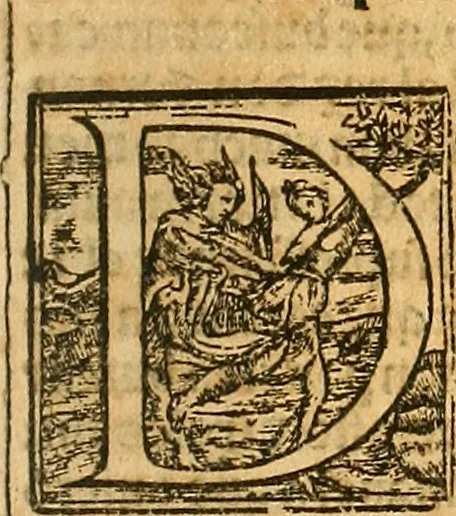 An illustration from Cronica del muy valeroso rey don Fernando, visnieto del sancto rey don Fernádo que gano a Seuilla : Nieto del rey dõ Alonso que fue par [?] emperador, [?] hizo el libro de las Sicte partidas y fue hijo del rey dõ Sancho el B[?]auo : Cuyas cronicas estan impressas : [?] y fue padre del rey dõ Alõso Onzeno q gano las Algeziras : Y abuelo del rey don Pedro : Cuyas cronicas tambie estan impressas : Este es el rey don Fernado que dizen que murio emplazado de los Caruajales, 1554, leaf 184