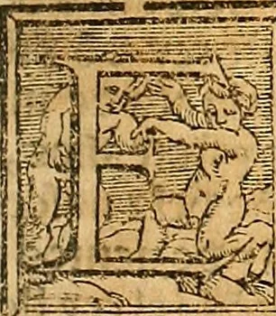 An illustration from Cronica del muy valeroso rey don Fernando, visnieto del sancto rey don Fernádo que gano a Seuilla : Nieto del rey dõ Alonso que fue par [?] emperador, [?] hizo el libro de las Sicte partidas y fue hijo del rey dõ Sancho el B[?]auo : Cuyas cronicas estan impressas : [?] y fue padre del rey dõ Alõso Onzeno q gano las Algeziras : Y abuelo del rey don Pedro : Cuyas cronicas tambie estan impressas : Este es el rey don Fernado que dizen que murio emplazado de los Caruajales, 1554, leaf 24