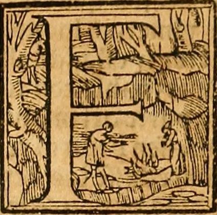 An illustration from Cronica del muy valeroso rey don Fernando, visnieto del sancto rey don Fernádo que gano a Seuilla : Nieto del rey dõ Alonso que fue par [?] emperador, [?] hizo el libro de las Sicte partidas y fue hijo del rey dõ Sancho el B[?]auo : Cuyas cronicas estan impressas : [?] y fue padre del rey dõ Alõso Onzeno q gano las Algeziras : Y abuelo del rey don Pedro : Cuyas cronicas tambie estan impressas : Este es el rey don Fernado que dizen que murio emplazado de los Caruajales, 1554, leaf 88