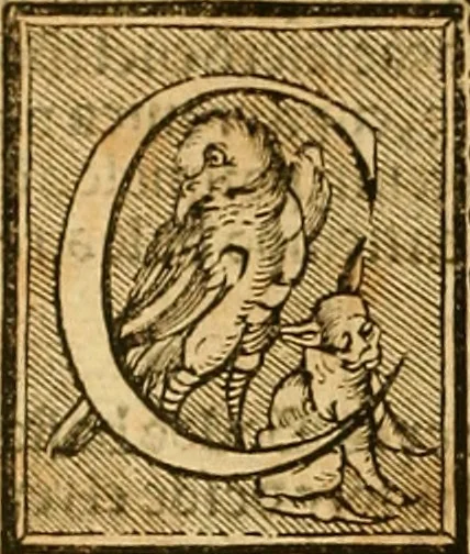 An illustration from Cronica del muy valeroso rey don Fernando, visnieto del sancto rey don Fernádo que gano a Seuilla : Nieto del rey dõ Alonso que fue par [?] emperador, [?] hizo el libro de las Sicte partidas y fue hijo del rey dõ Sancho el B[?]auo : Cuyas cronicas estan impressas : [?] y fue padre del rey dõ Alõso Onzeno q gano las Algeziras : Y abuelo del rey don Pedro : Cuyas cronicas tambie estan impressas : Este es el rey don Fernado que dizen que murio emplazado de los Caruajales, 1554, leaf 9