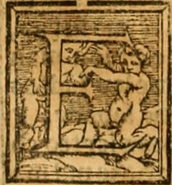 An illustration from Cronica del muy valeroso rey don Fernando, visnieto del sancto rey don Fernádo que gano a Seuilla : Nieto del rey dõ Alonso que fue par [?] emperador, [?] hizo el libro de las Sicte partidas y fue hijo del rey dõ Sancho el B[?]auo : Cuyas cronicas estan impressas : [?] y fue padre del rey dõ Alõso Onzeno q gano las Algeziras : Y abuelo del rey don Pedro : Cuyas cronicas tambie estan impressas : Este es el rey don Fernado que dizen que murio emplazado de los Caruajales, 1554, leaf 99