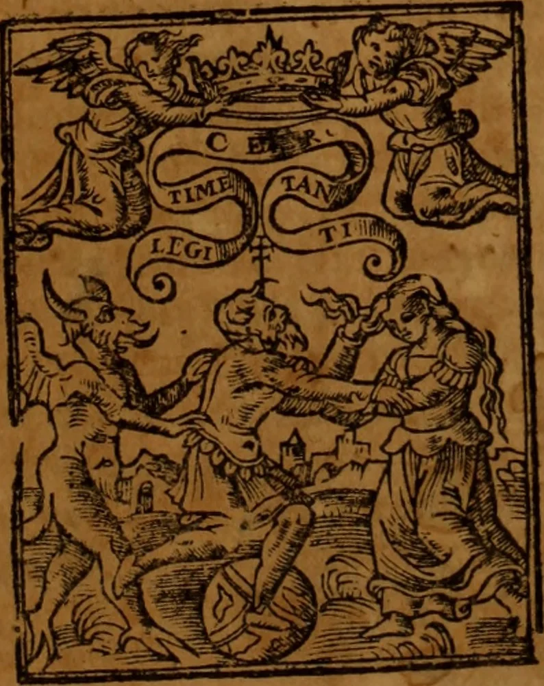 An illustration from Cronica del rey don Rodrigo con la destruycion de España : y como los moros la ganaron, 1587, leaf 258