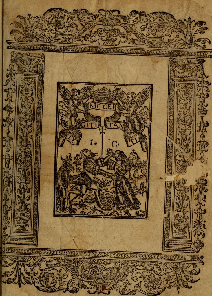 An illustration from Cronica del rey don Rodrigo con la destruycion de España : y como los moros la ganaron, 1587, leaf 452