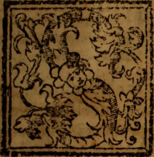 An illustration from Cronica del rey don Rodrigo con la destruycion de España : y como los moros la ganaron, 1587, leaf 8