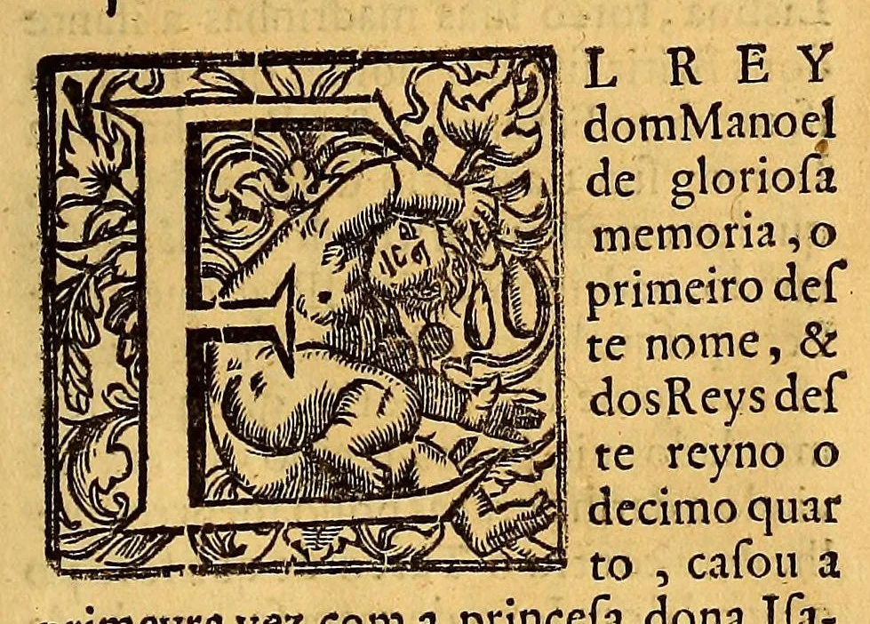 An illustration from Cronica do muyto alto e muito poderoso rey destes reynos de Portugal Dom Ioão o III. deste nome., 1613, leaf 45
