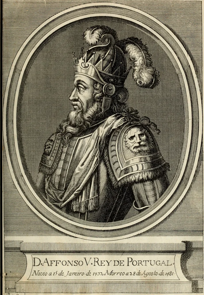 An illustration from Cronicas delrey d Ioam de gloriosa memoria o I. deste nome, e dos reys de Portugal o X. e as dos reys D. Duarte, e D. Affonso o V. ... : tiradas a luz por ordem do il.mo, e r.mo senhor Dom Rodrigo da Cunha. arcebispo de Lisboa ... e Autos do levantamento, e iuromentos delrey n.s. D. Ioam o IV, 1643, leaf 488